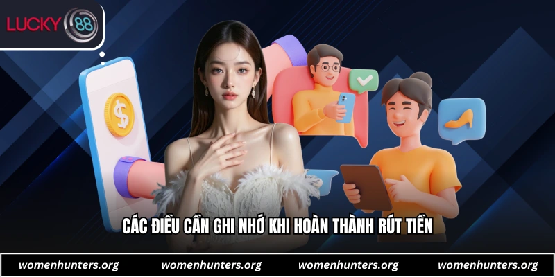 Các điều cần ghi nhớ khi hoàn thành rút tiền