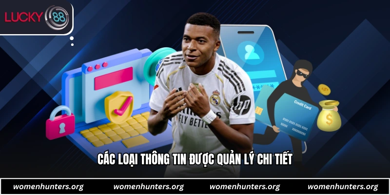 Các loại thông tin được quản lý chi tiết